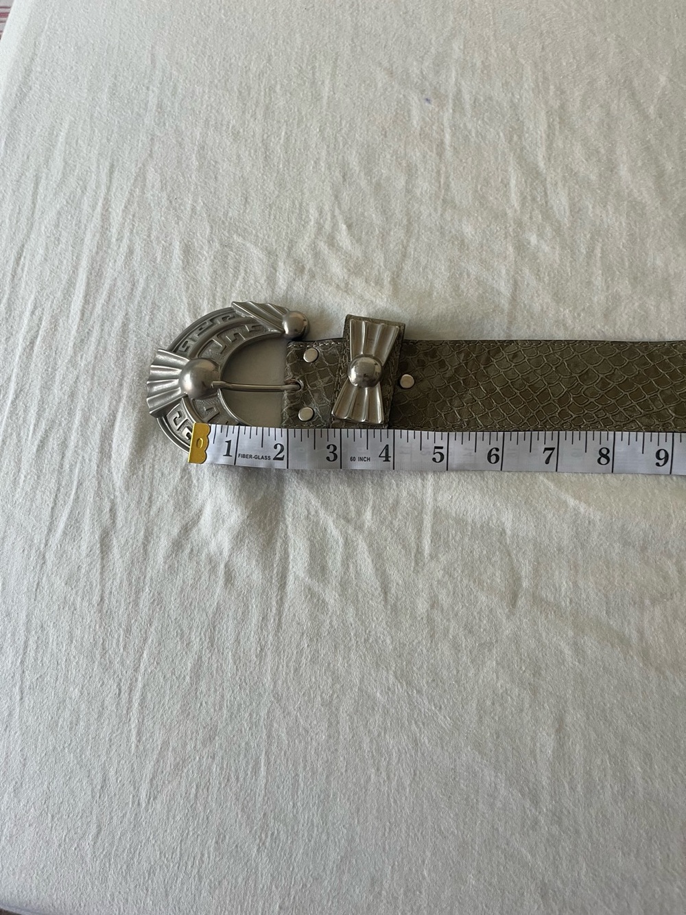 Streets Ahead Blues at Sunset Belt /Snake-embossed W/Large Silver buckle Size S - Picture 8 of 11